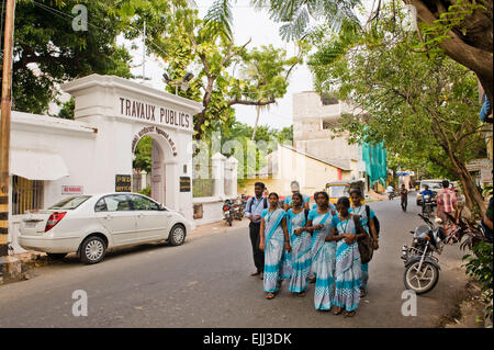 Die alte Stadt Pondicherry Stockfoto