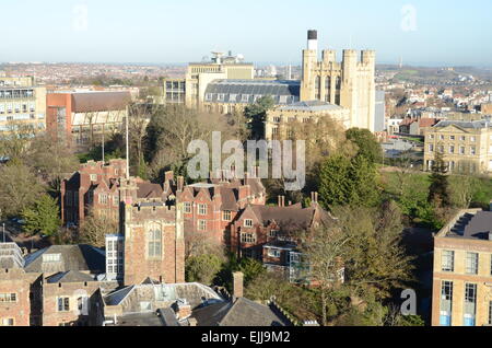 Blick von der University of Bristol von Wills Memorial Building. Stockfoto