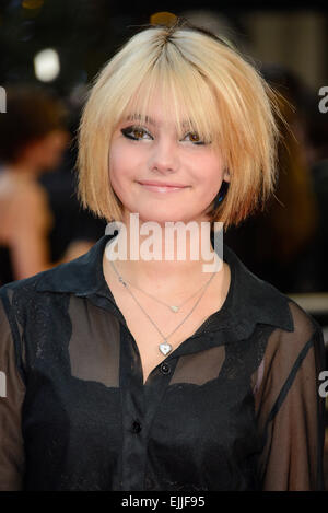 Was haben wir in unserem Urlaub "Premiere statt im Odeon West End - Ankünfte Featuring: Romona Marquez wo: London, Vereinigtes Königreich bei: 22 Sep 2014 Stockfoto