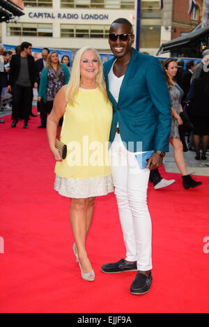 Was haben wir in unserem Urlaub "Premiere statt im Odeon West End - Ankünfte Featuring: Vanessa Feltz Where: London, Vereinigtes Königreich bei: 22 Sep 2014 Stockfoto