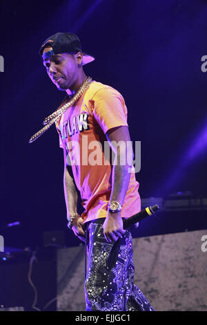 Juelz Santana, Jim Jones, Dipset und Cam'ron führen Sie während des Source360 Festivals bei Barclays Center Featuring: Juelz Santana wo: Brooklyn, New York, USA bei: 20 Sep 2014 Stockfoto