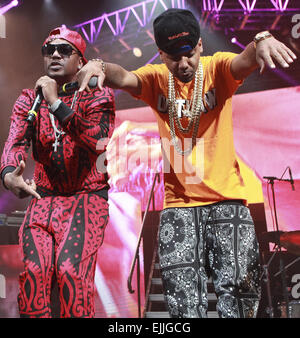 Juelz Santana, Jim Jones, Dipset und Cam'ron führen Sie während des Source360 Festivals bei Barclays Center Featuring: Dipset wo: Brooklyn, New York, USA bei: 20 Sep 2014 Stockfoto