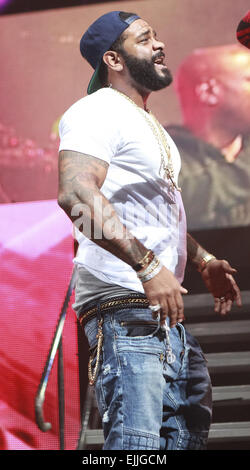 Juelz Santana, Jim Jones, Dipset und Cam'ron führen Sie während des Source360 Festivals bei Barclays Center Featuring: Jim Jones wo: Brooklyn, New York, USA bei: 20 Sep 2014 Stockfoto