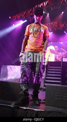 Juelz Santana, Jim Jones, Dipset und Cam'ron führen Sie während des Source360 Festivals bei Barclays Center Featuring: Juelz Santana wo: Brooklyn, New York, USA bei: 20 Sep 2014 Stockfoto