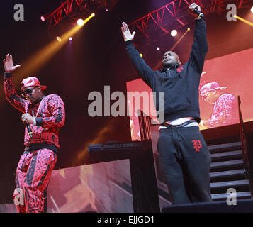 Juelz Santana, Jim Jones, Dipset und Cam'ron führen Sie während des Source360 Festivals bei Barclays Center Featuring: Dipset wo: Brooklyn, New York, USA bei: 20 Sep 2014 Stockfoto