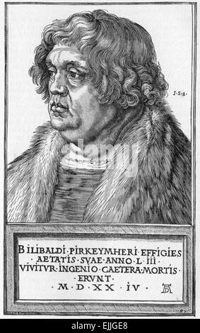 Willibald Pirckheimer (1470-1530), ein Anwalt der deutschen Renaissance, Autor und Humanist der Renaissance. Stockfoto