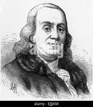 Benjamin Franklin (1706-1790), einer der Gründerväter der Vereinigten Staaten Stockfoto