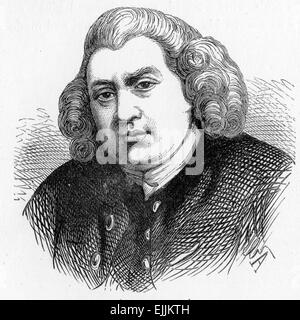 Samuel Johnson (1709-1784), oft als Dr. Johnson, machte dauerhafte Beiträge zur englischen Literatur Stockfoto