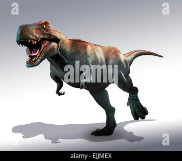 Tyrannosaurus Rex-Kunstwerk. Dieser Dinosaurier lebten vor etwa 70 Millionen Jahren bis das Aussterben in Nordamerika und Asien Stockfoto
