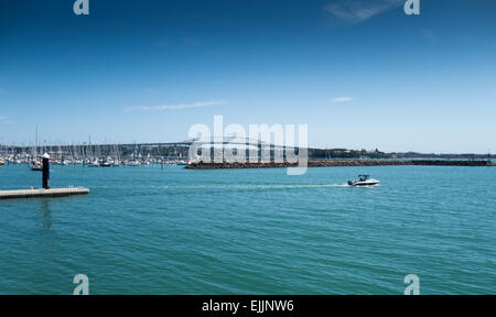 Blick vom Silo Marina in Auckland, Neuseeland Stockfoto