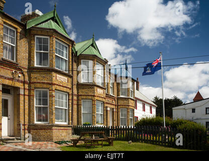 Südatlantik, Falkland-Inseln, Port Stanley, Ross Road, Jubilee Terrasse beherbergt viktorianische Backstein Stockfoto