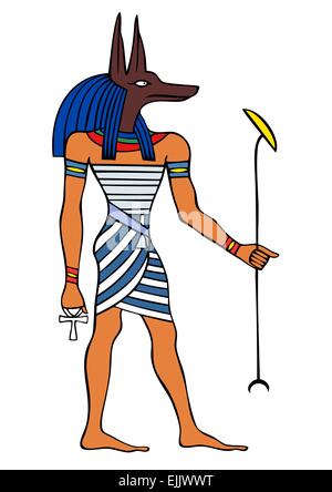 Gott des alten Ägypten - Anubis - Vektor Stock Vektor
