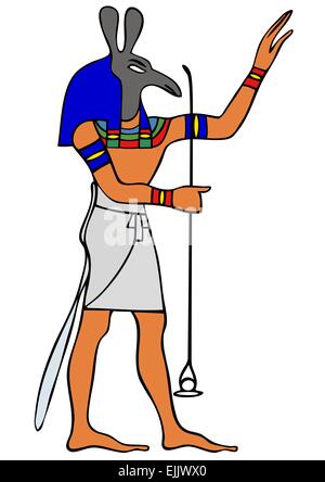 Gott des alten Ägypten - Set - Seth - Vektor Stock Vektor