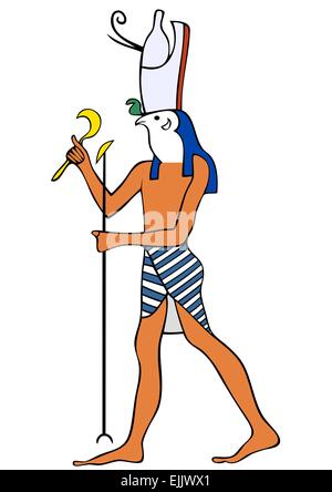 Gott des alten Ägypten - Horus - Vektor-illustration Stock Vektor