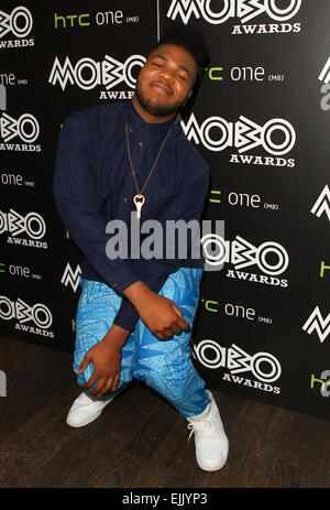 Die Nominierungen für den MOBO Awards 2014 bei Ronnie Scott Soho mit: MNEK wo: London, Vereinigtes Königreich bei: 23 Sep 2014 Stockfoto