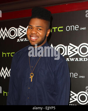 Die Nominierungen für den MOBO Awards 2014 bei Ronnie Scott Soho mit: MNEK wo: London, Vereinigtes Königreich bei: 23 Sep 2014 Stockfoto