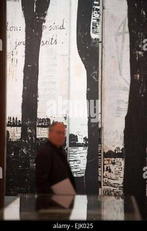 Anselm Kiefer-Ausstellung an der Royal Academy of Arts - Vorschau mit drücken: Ansicht wo: London, Vereinigtes Königreich bei: 23 Sep 2014 Stockfoto