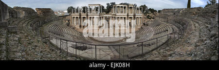 Römische Theater, in das archäologische Ensemble von Mérida, eine der größten und umfangreichsten archäologischen Stätten in S Stockfoto