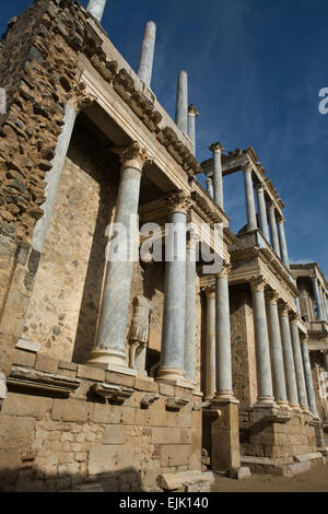 Römische Theater, in das archäologische Ensemble von Mérida, eine der größten und umfangreichsten archäologischen Stätten in S Stockfoto