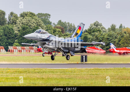 Belgien-Solo-Display am Royal International Air Tattoo 2014. Stockfoto