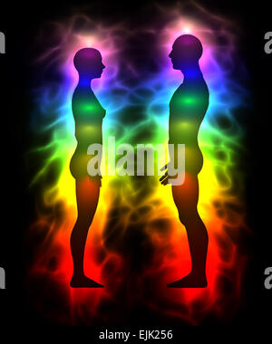 Menschlichen Aura - Heilenergie, Übersinnliche Wahrnehmung Stockfoto