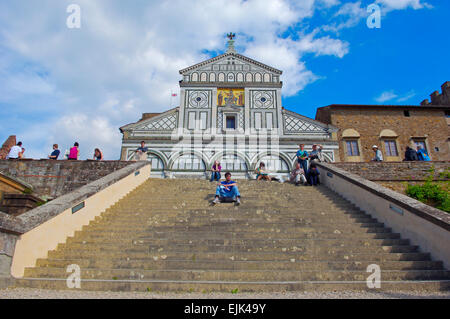 San Miniato al Monte, Florenz, San Miniato al Monte Kirche, Tuscany. Italien. Europa Stockfoto