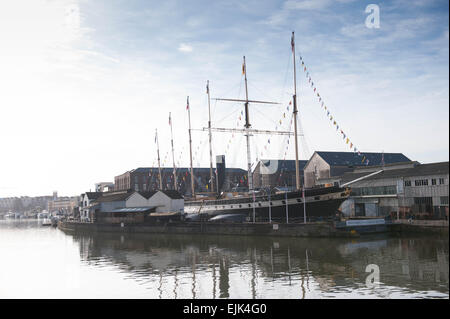 Brunels SS Great Britain - weltweit erste Dampf Passagierschiff, jetzt ein Museum im Trockendock, Stadtzentrum von Bristol, England Stockfoto