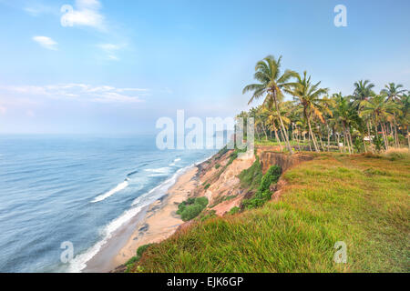 Indien, Kerala, Varkala Beach Klippe Stockfoto