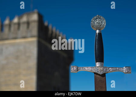 König Arthurs Excalibur in den Stein eingebettet Stockfoto