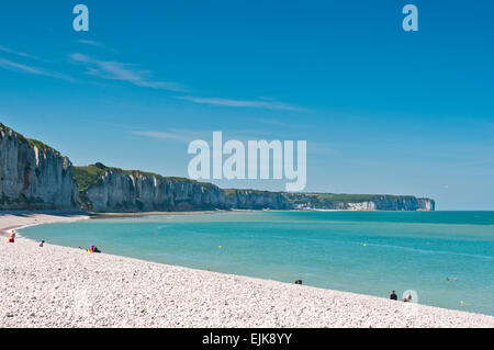 Strand von Fecamp, Seine-Maritime, Normandie, Frankreich Stockfoto