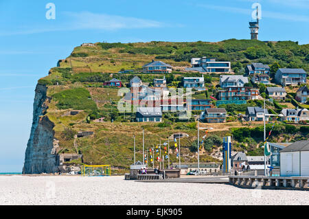 Strand von Fecamp, Seine-Maritime, Normandie, Frankreich Stockfoto