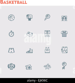 Vektor-Basketball-Icon-set Stockfoto