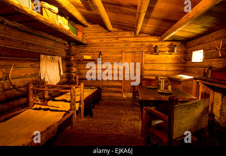 Officers Quarters Fort Clatsop - Lewis und Clark Stockfoto