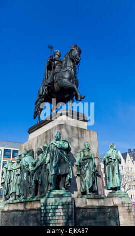 Friedrich Wilhelm III., König von Preußen, Denkmal in Köln Stockfoto