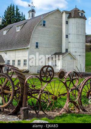 Historischen Uniontown Washington Kuhstall Stockfoto