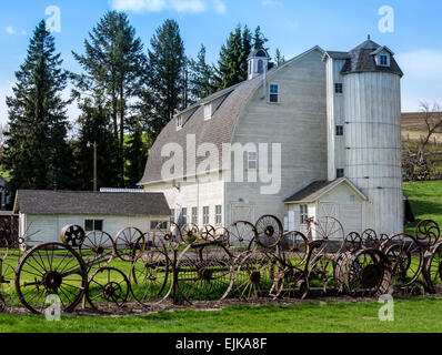 Historischen Uniontown Washington Kuhstall Stockfoto