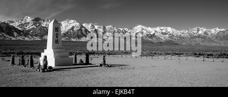 Manzanar Relocation Camp Friedhof Denkmal Stockfoto