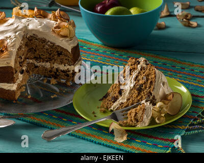 Apfelkuchen-Soße Stockfoto