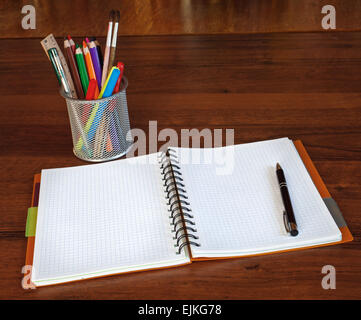 Arbeitsmappe öffnen Stockfoto