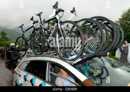 Tour de France 2014, Stufe 8 Tomblaine-Geradmer Vogesen Frankreich Europa Stockfoto