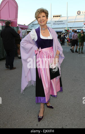 Goldstar-Media-Party im Kufflers Weinzelt Zelt während 2014 Oktoberfest Featuring: Carolin Reiber wo: München, Deutschland: 23 Sep 2014 Stockfoto