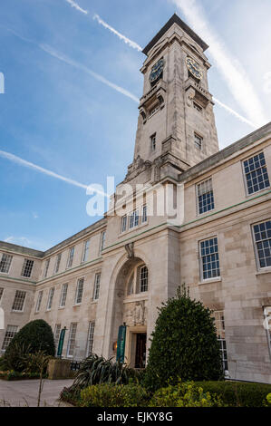 Der Uhrturm über dem Trent Gebäude, Nottingham University. Stockfoto
