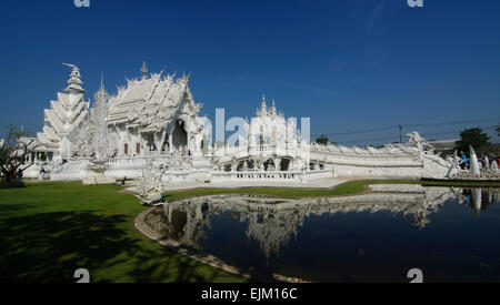 Wat Rong Khun oder weißen Tempel in der Provinz Chiang Rai, Thailand Stockfoto