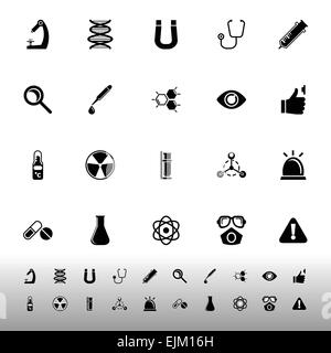 Wissenschaft-Symbole auf weißem Hintergrund, Lager Vektor Stock Vektor