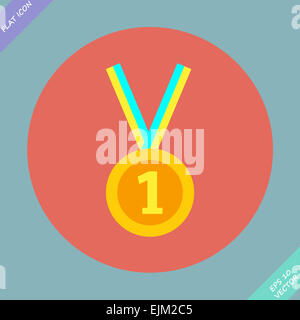 Gold Medaille Symbol - Vektor Stockfoto