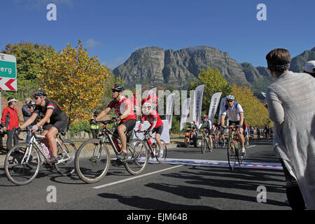 Cape Argus Pick n Pay Cycle Tour Rennen 2015, Kapstadt Stockfoto