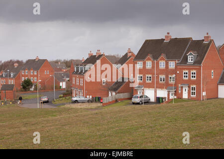 Neue Häuser gebaut in Shropshire Neustadt Telford, in Lawley Dorfentwicklung. UK Stockfoto