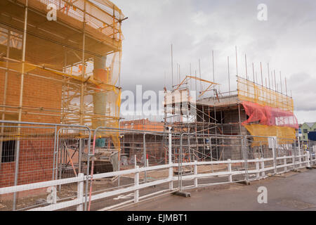 Neue Häuser gebaut in Shropshire Neustadt Telford, in Lawley Dorfentwicklung. UK Stockfoto