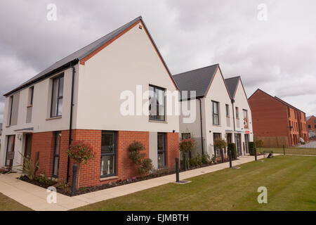 Neue Häuser gebaut in Shropshire Neustadt Telford, in Lawley Dorfentwicklung. UK Stockfoto