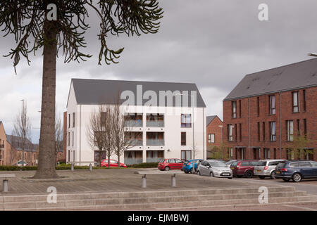 Neue Häuser gebaut in Shropshire Neustadt Telford, in Lawley Dorfentwicklung. UK Stockfoto